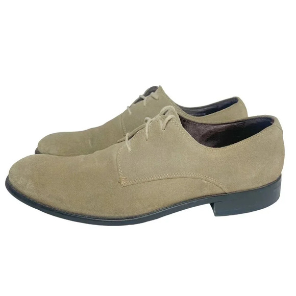 John Varvatos Men's Taupe Suede Wingtip Oxfords Size 11.5 - Picture 3 of 11